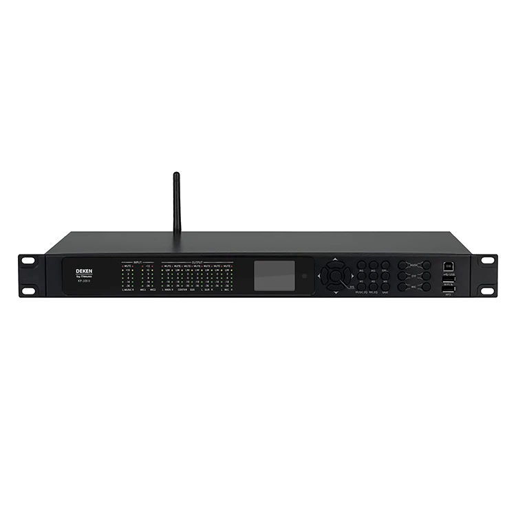 Pro Audio Preamp Processor 8CH Mixer with Bluetooth/USB/Optical WiFi Control Reverb Effect for Karaoke PA System