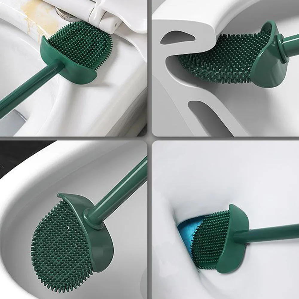 

Tongue Shape Toilet Brush Space-saving Toilet Cleaning Brush Home Cleaning Supplies