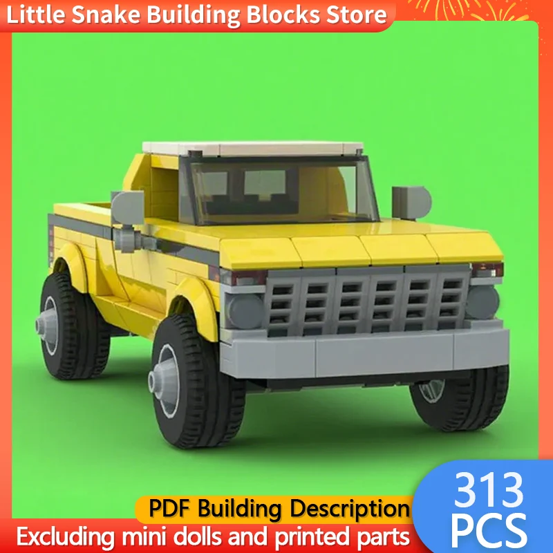 Speed Hypercar Model MOC Building Bricks Truck City Car F-100 Modular Holiday Assemble Children Toys Suit Technology Gifts