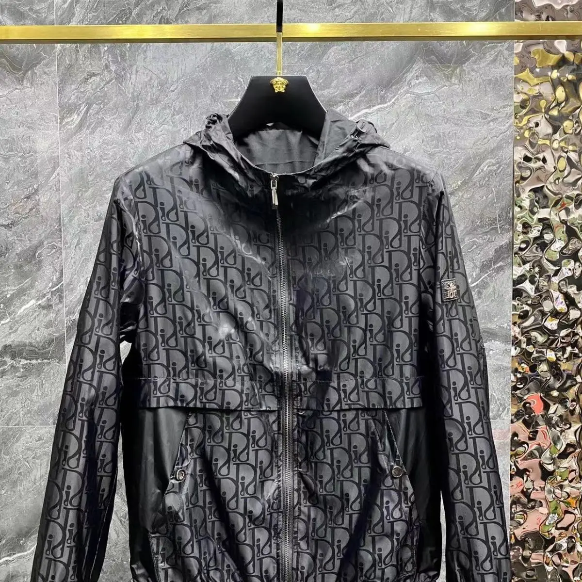 

Мужское пальто 2025 года, новая повседневная тонкая мужская куртка с капюшоном, модная