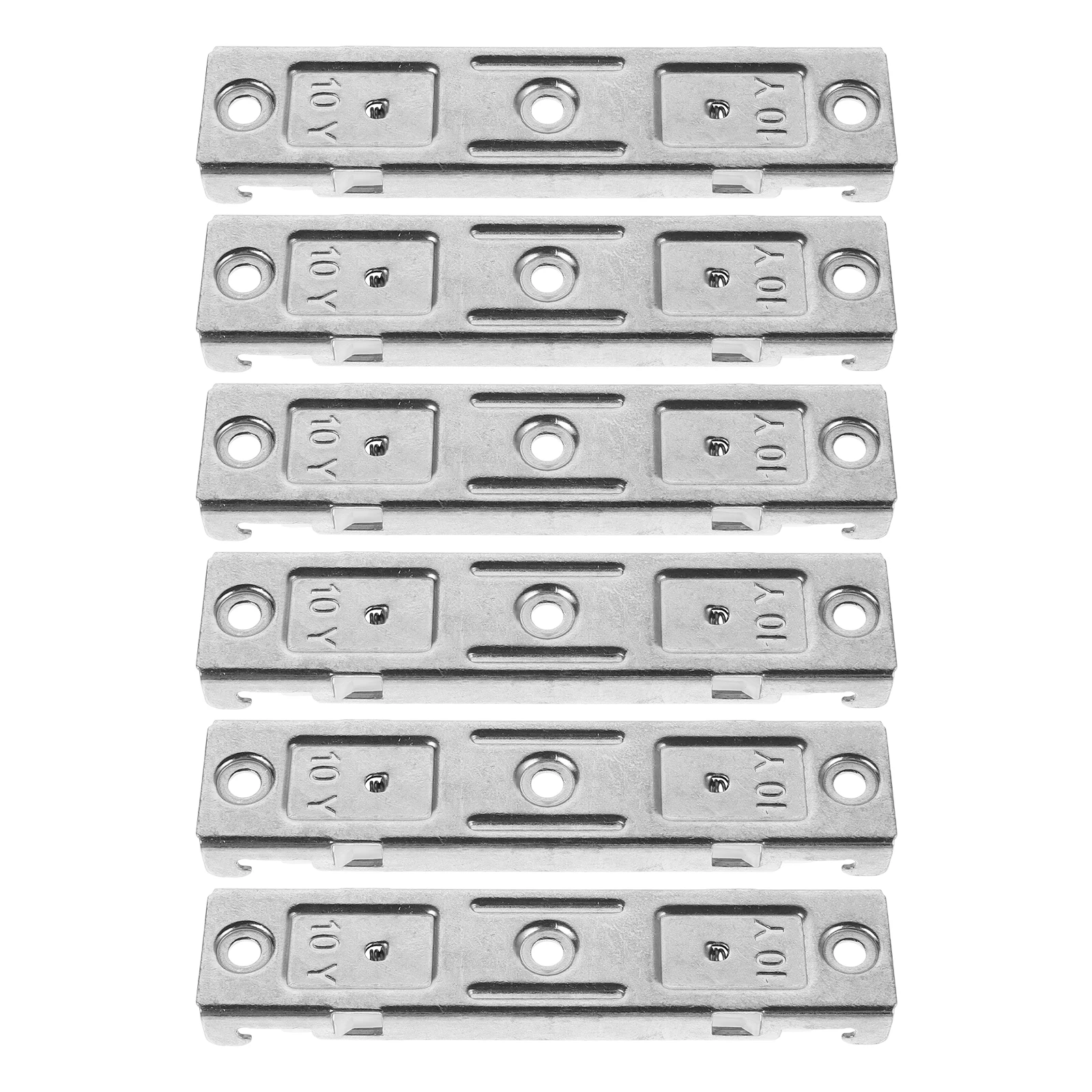 

6 pcs Stainless Steel Curtain Track Connectors Silver Ceiling Mount For Room Divider Bendable Flexible Support Window
