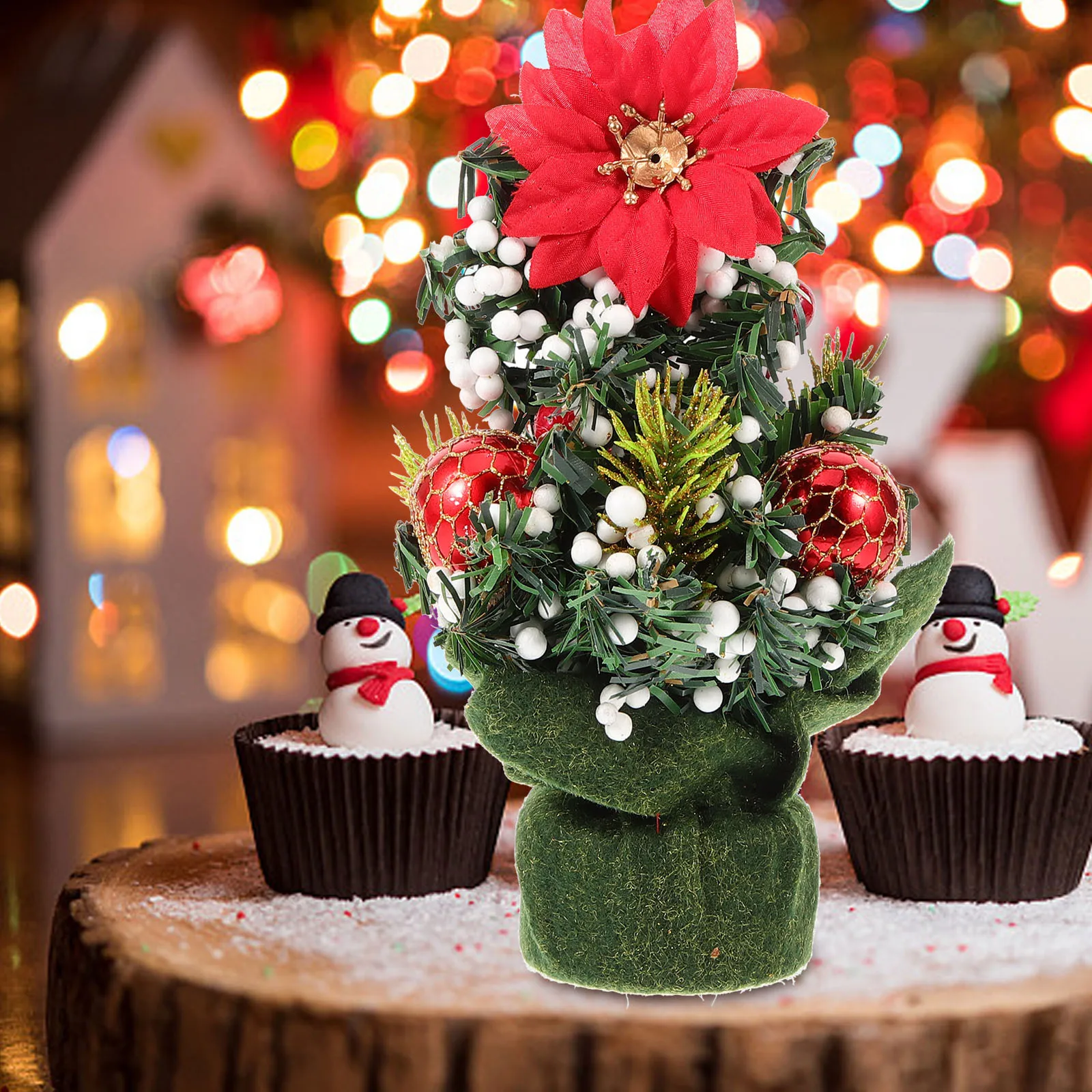 

Mini Christmas Tree Set Stylish Small Xmas Tree Centerpiece Holiday Christmas Party Supplies Home Window Display Decor