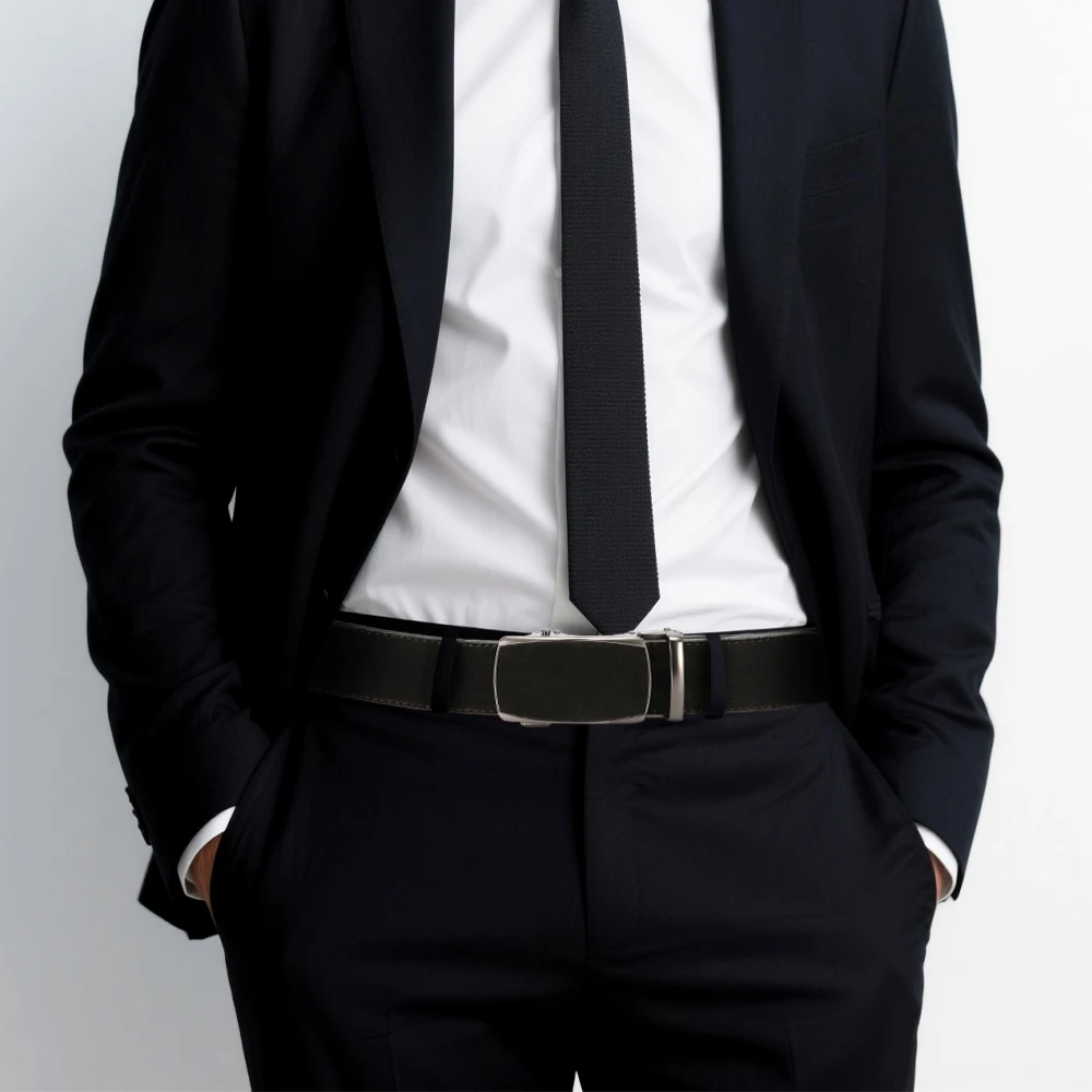 

Мужской ремень с автоматической пряжкой, модный деловой ремень для мужчин, отличный подарок для мужчин