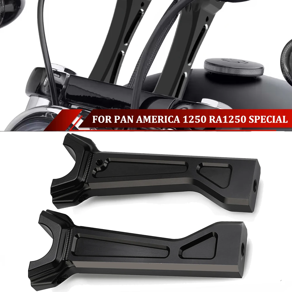 

For Pan America 1250 RA1250 Special RA1250S 2021 2022 2023 Accessories 6.3" Tall Pullback Handlebar Retreat Bar Riser Clamp Kit