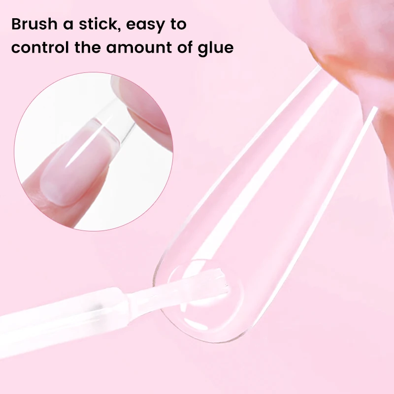 UR SUGAR 10ML Nail Glue False Nail Tips Gel No Need Lamp Cured Clear Color Nails Tools Super Strong Acrylic Tips Rhinestone Bond