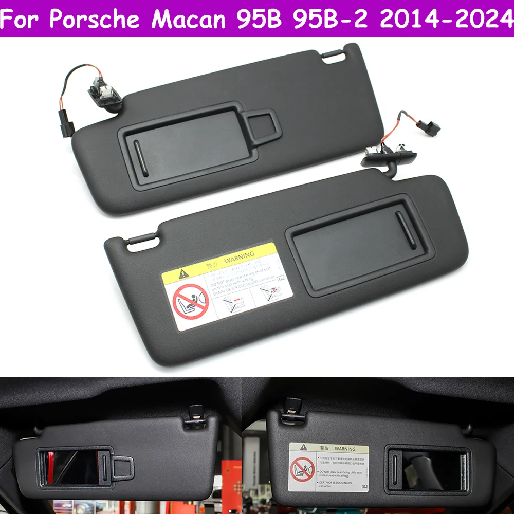 

LHD Macan Black Car Left Driver Right Passenger Front Sunshade Panel Sun Visor For Porsche 2014-2024 95B857551 95B857552