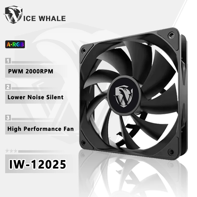 

ICE Whale IW-12025 PC Case Fan120mm PWM Temperature Control 2000RPM High air volume Mute CPU Cooler Radiators Fan ventilador