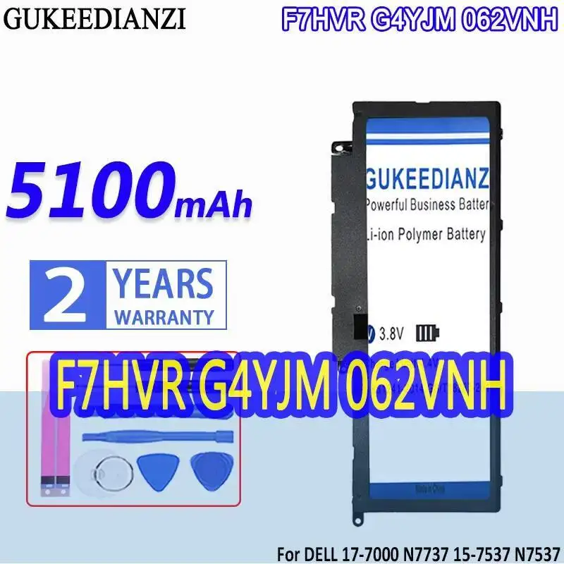 

5100 мАч для Dell Inspiron 17-7000 N7737 15-7537 N7537 долговечная батарея для ноутбука F7HVR G4YJM 062VNH