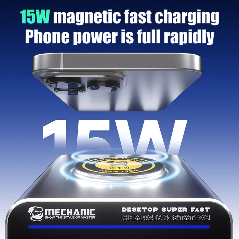 MECHANIC G-POWER 160W 8-port GaN Fast Charger PD QC 4C4A for IPhone Android Electronic Equipment Repair Fast Charging Tool