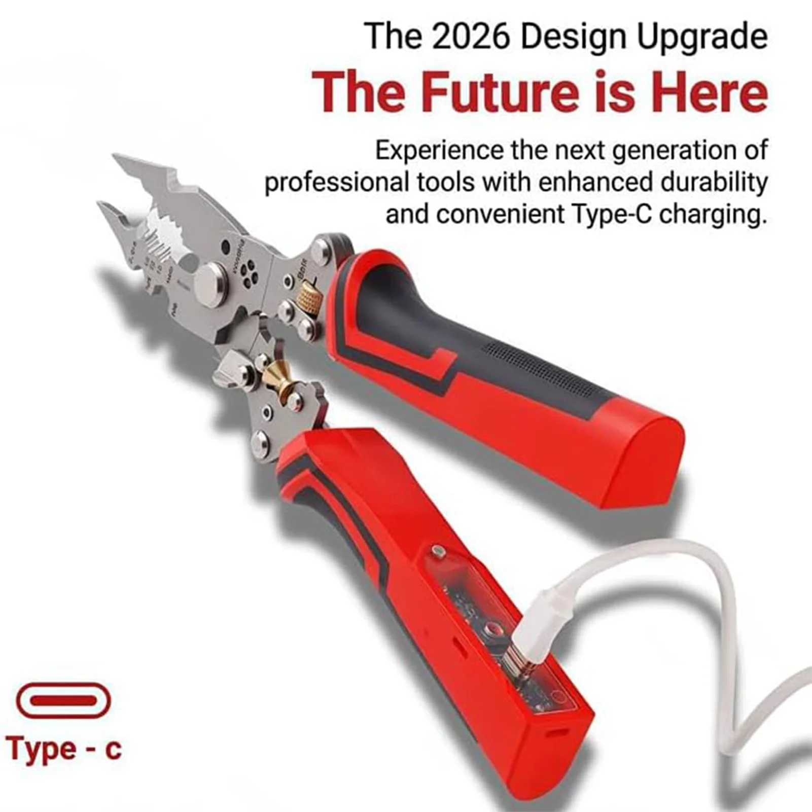 Foldable Wire Stripper Multifunctional 16-In-1 With Voltage Tester Electricity Measurement Function Cable Cutting Crimping Tool