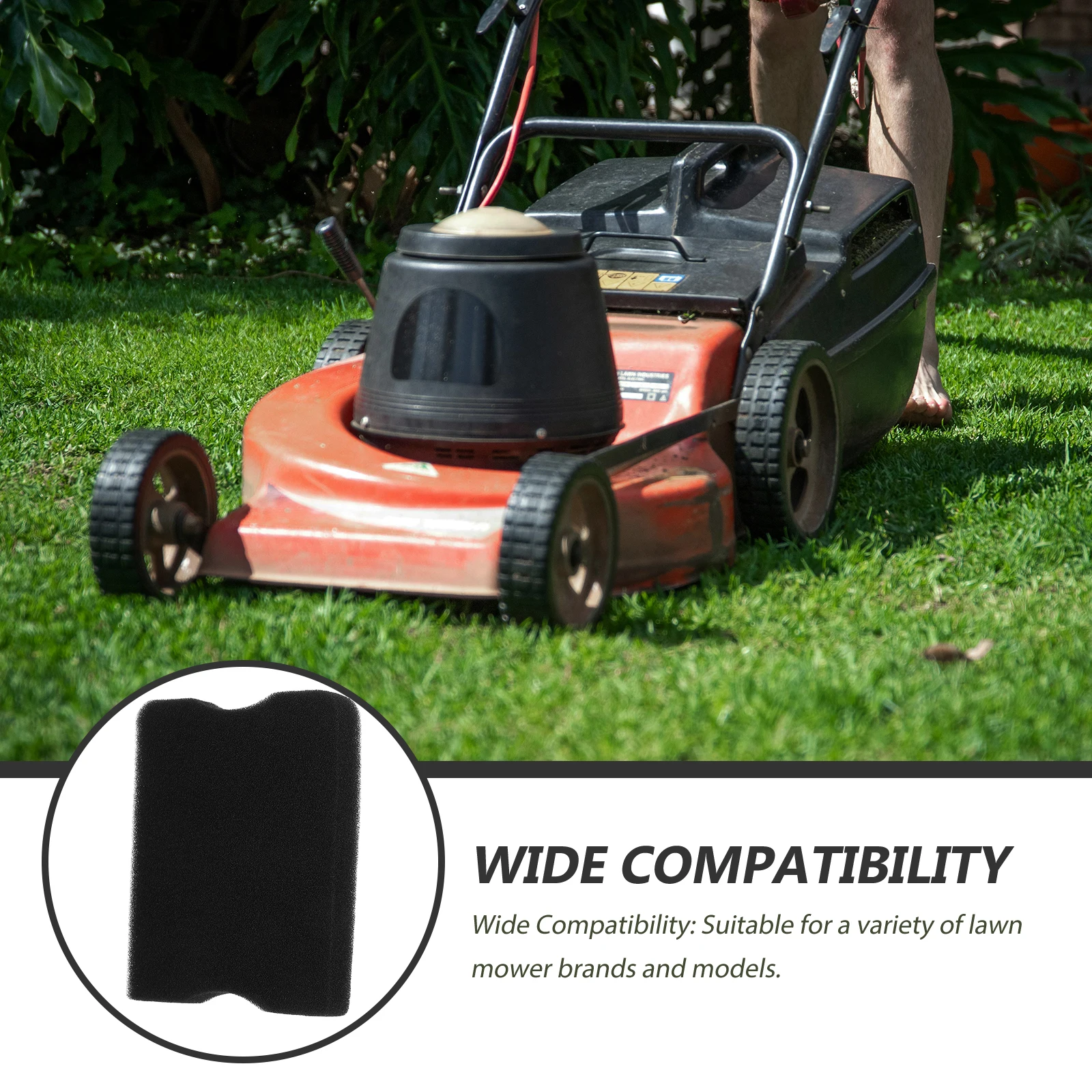 

10 Pcs Lawn Mower Air Filter Sponge Replacement Grass Accessories Foam Elements Lawn Machine Sponge Repair Parts