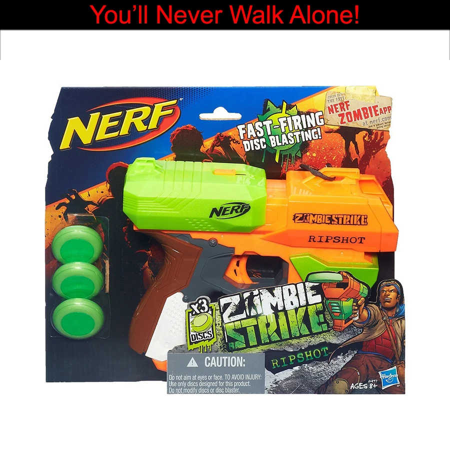 Hasbro Heat Nerf Zombie Strike Ripshot Zombie UFO Launcher Toy Gun Hand Board Model Boy's Birthday Gift Action Figures