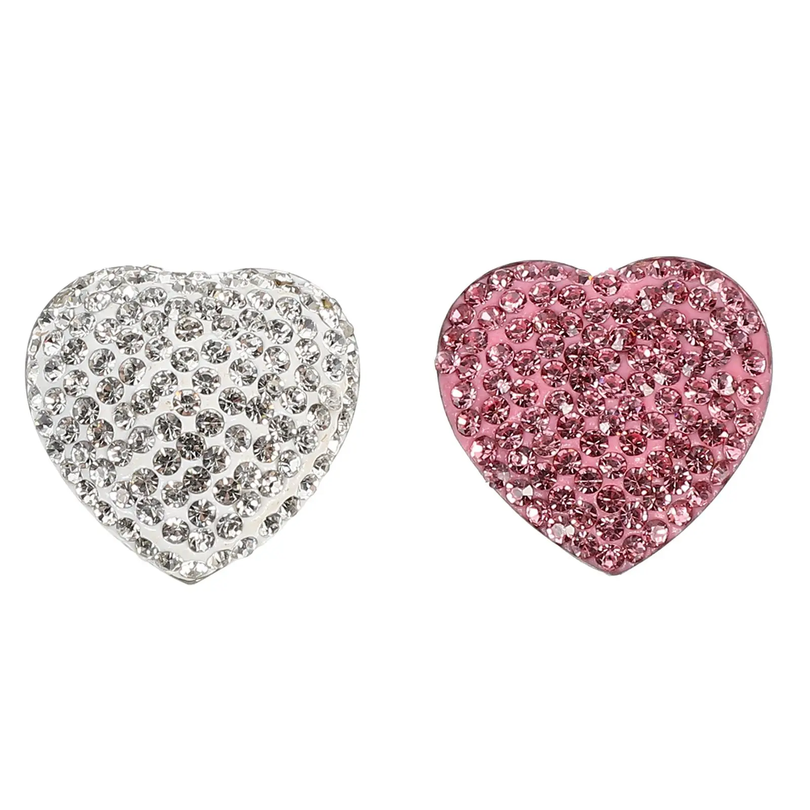 

2PCS Heart Shaped Fridge Magnets Rhinestone Metal Stickers for Refrigerator Freezer Stainless Steel 3D Gifts Home Decor