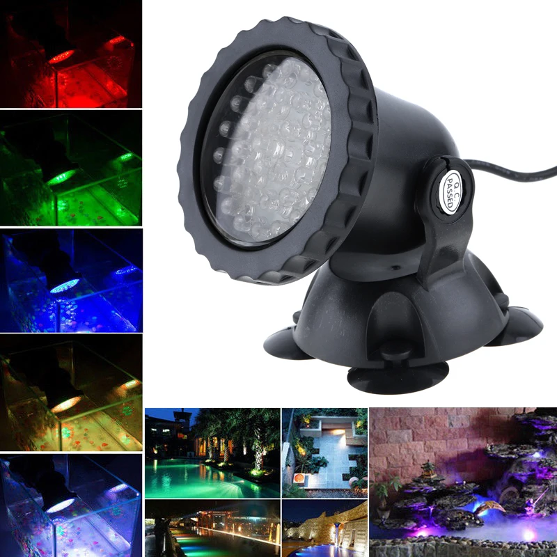 Pop 5 Light 36 LED Color Underwater Light Waterproof Amphibious Landscaping Spotlight Water Grass Light For Aquarium Fish Tank P