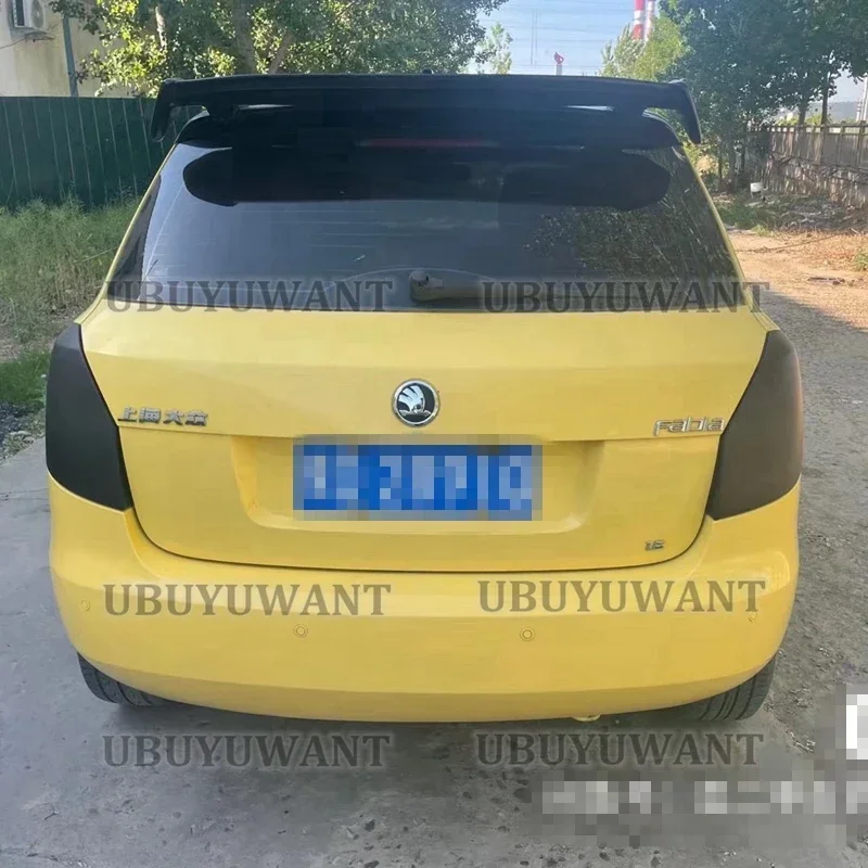 For Skoda Fabia 2006-2019 Car Styling High Quality ABS Plastic Unpainted Color Rear Spoiler Trunk Lip Wing