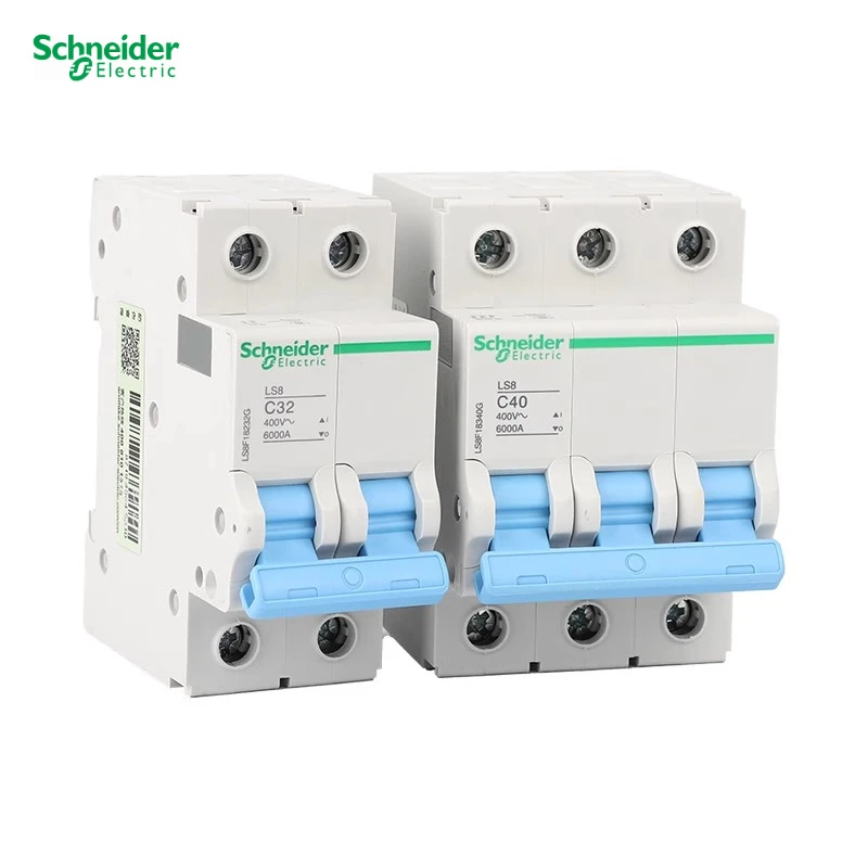Schneider Electric LS8 3P/4P 6/10/16/20/32/40/63A Type C, Small Circuit Breaker, Schneider Automatic Transfer Switch