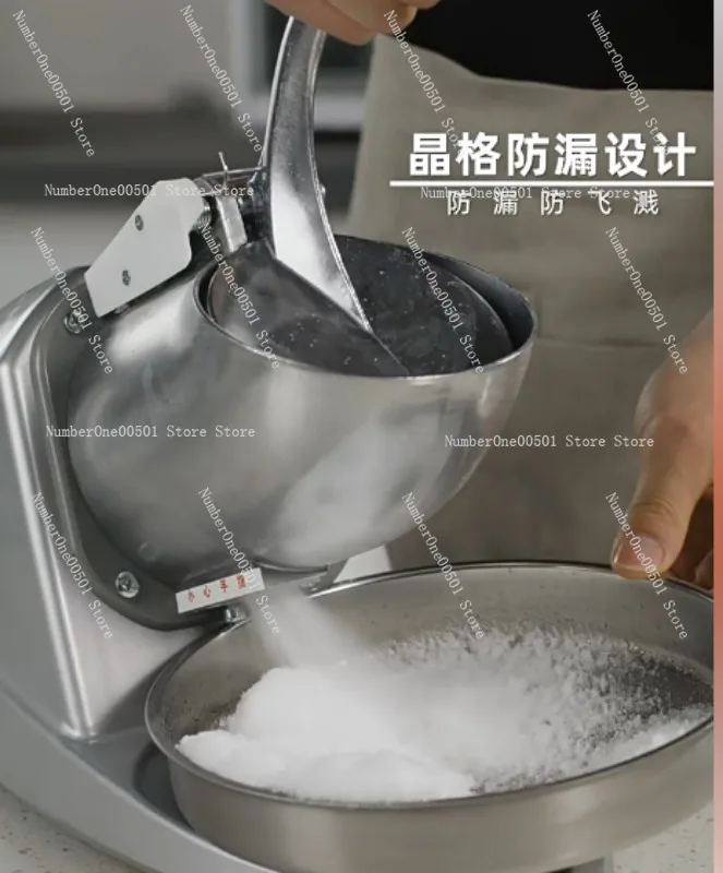 Commercial Ice Shaver Machine for Shaved Ice Smoothie Home Use Small Snow Cone Maker with Blender