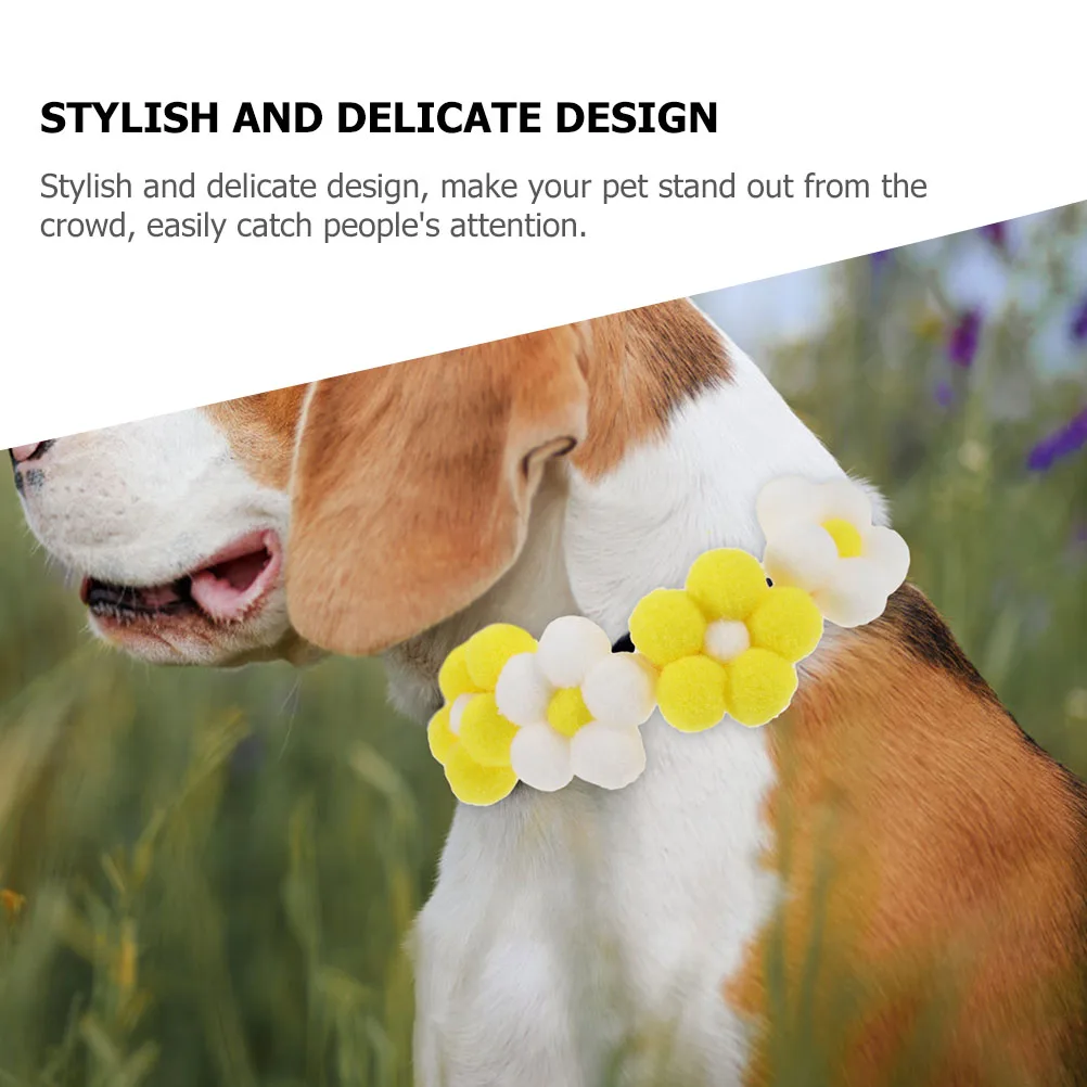 

Pet Collar Unique with Bell for Dog Puppy Party Colored Collars Litter Hairball Flower Accessory Daily Wear