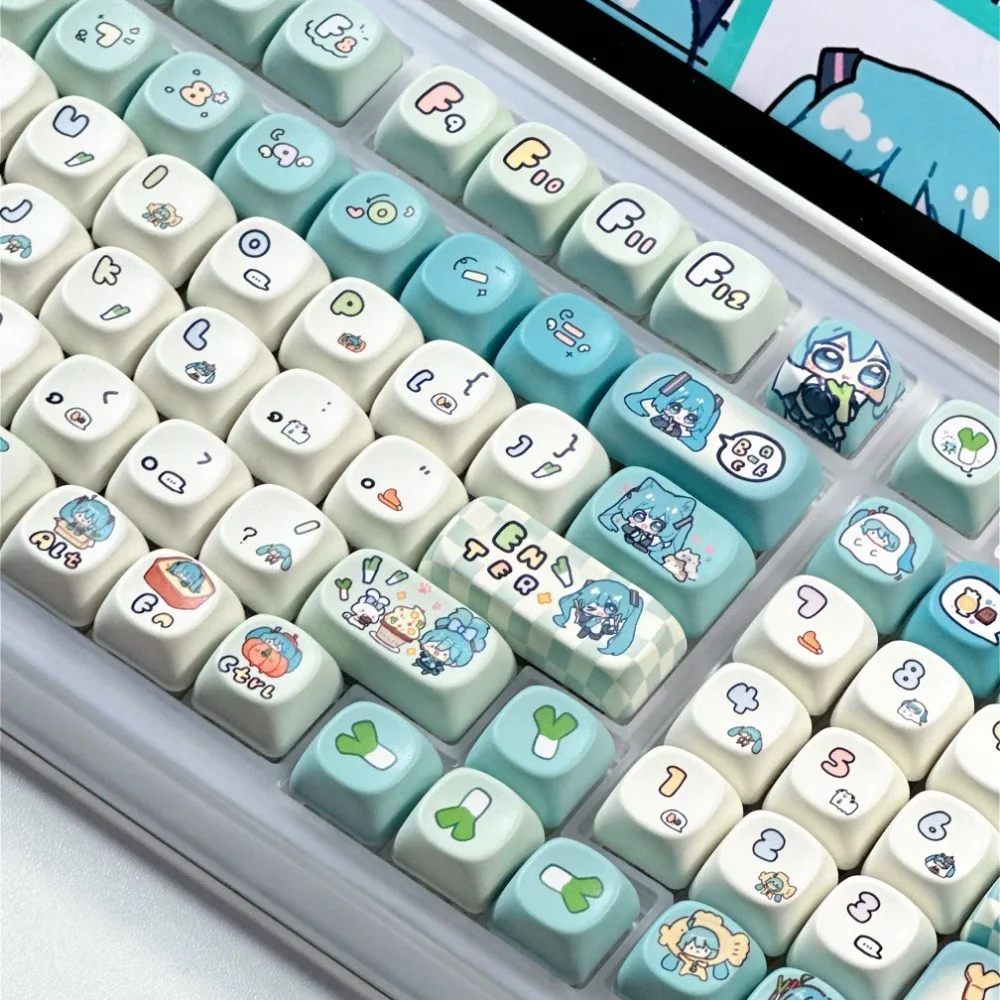 

131 Keys, Anime, Keycaps, Sublimation PBT MOA Keycaps for Gateron Cherry MX Switch Mechanical Keyboard