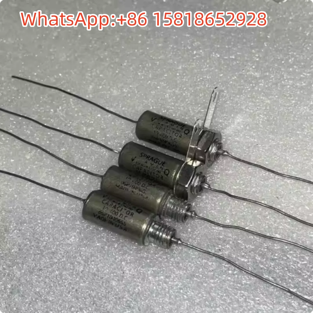2pcs Old Model Sprague Antique VQ 400V 0.1UF 104K Copper Tube Copper Case Oil-Immersed Coupling Capacitor