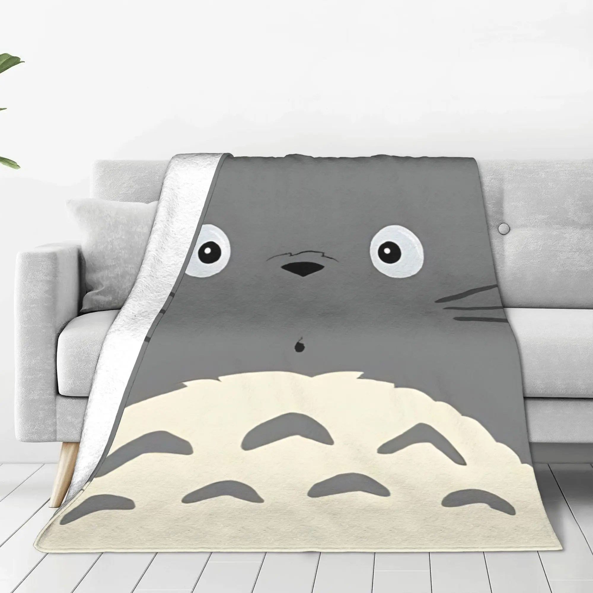 1PC home Cutecore Room Decor Anime My Neighbor Totoros Blanket Throw Blanket  Novelty Warm Blanket All Season
