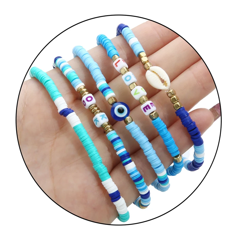 Jewelry accessories kit 4mm soft ceramic+letter beads+accessories Charms DIY jewelry creation beads Jewelry making materials