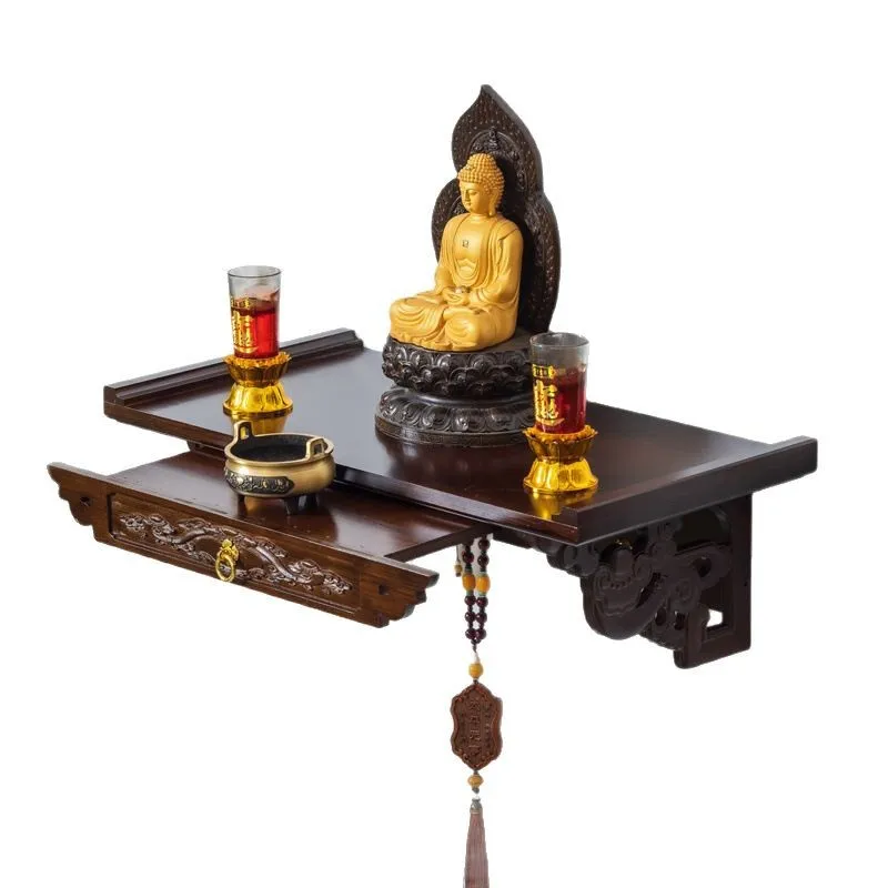 

Shrine wall-mounted wall-mounted table for Shentai household use God of Wealth Guanyin incense case simple God
