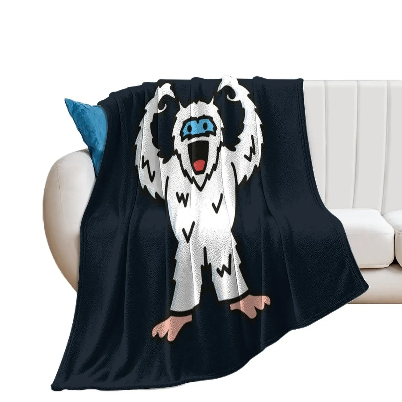 

Funny Yeti Throw Blanket Luxury Brand Sofa Throw Blankets