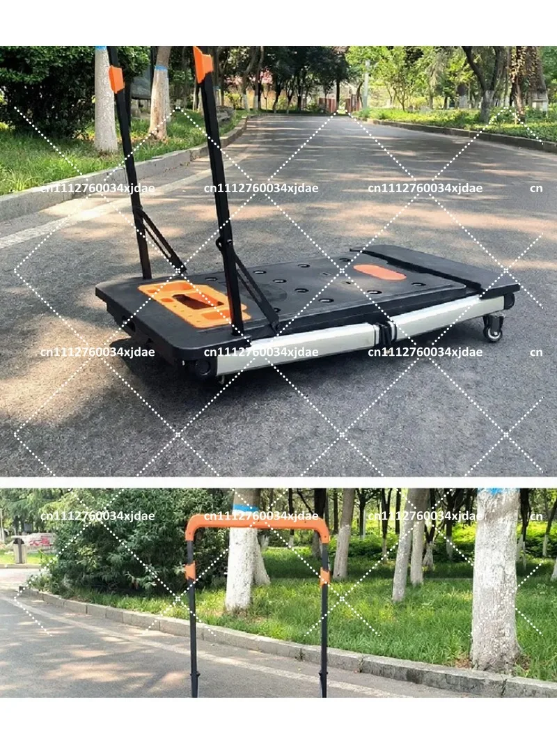 7-in-1 Multifunctional Workbench Portable Woodworking Table Folding Trolley Cart with Wheels Workshop Tool Handcart