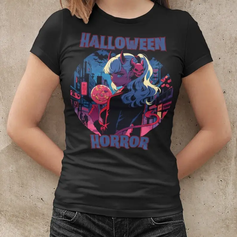 Halloween Horror Devil Tshirt for Men and Women