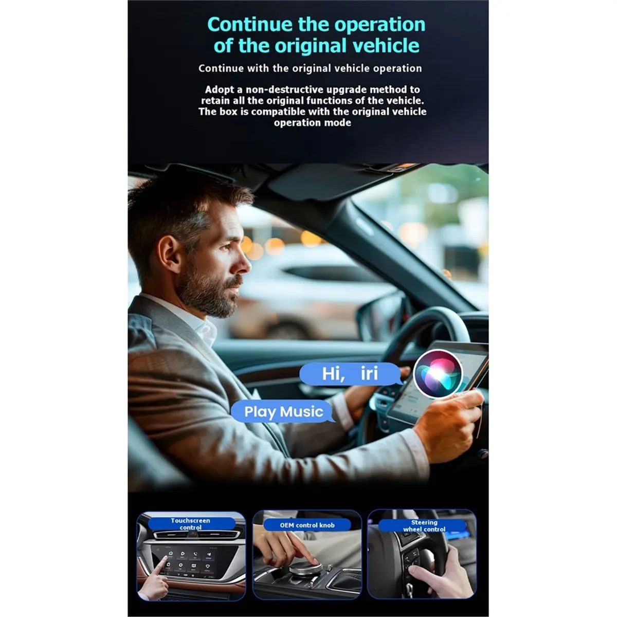 A77K Upgrade 4in1 Carplay Adapter Android Auto/Airplay/Miracast/Mirror Link Smart AI Box USB Plug and Play Auto Connect C