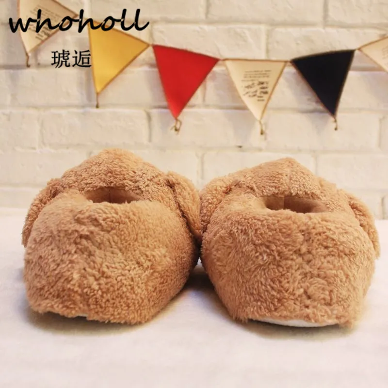 Winter Home Funny Slipper Men Cotton Cute Dog Male Plush Slipper Floor Fantufas Chauson Couple Shoe Pantuflas De Hombre Invierno