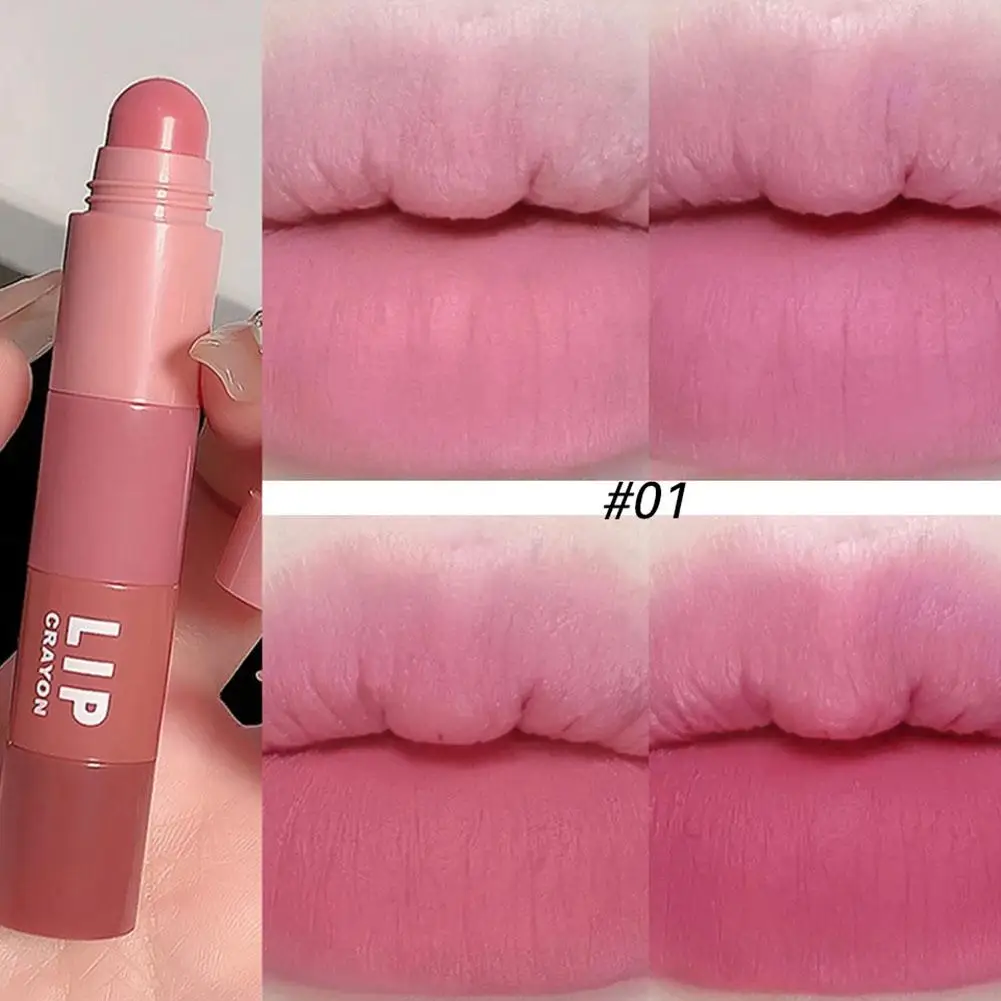 4 in 1 Nette Matte Lippenstift Kreide Kit Combo Lila Farbton Samt Feuchtigkeitsspendende Lip Anhaltende Wasserdichte Make-Up Lippenstift Sexy Lip I3U5