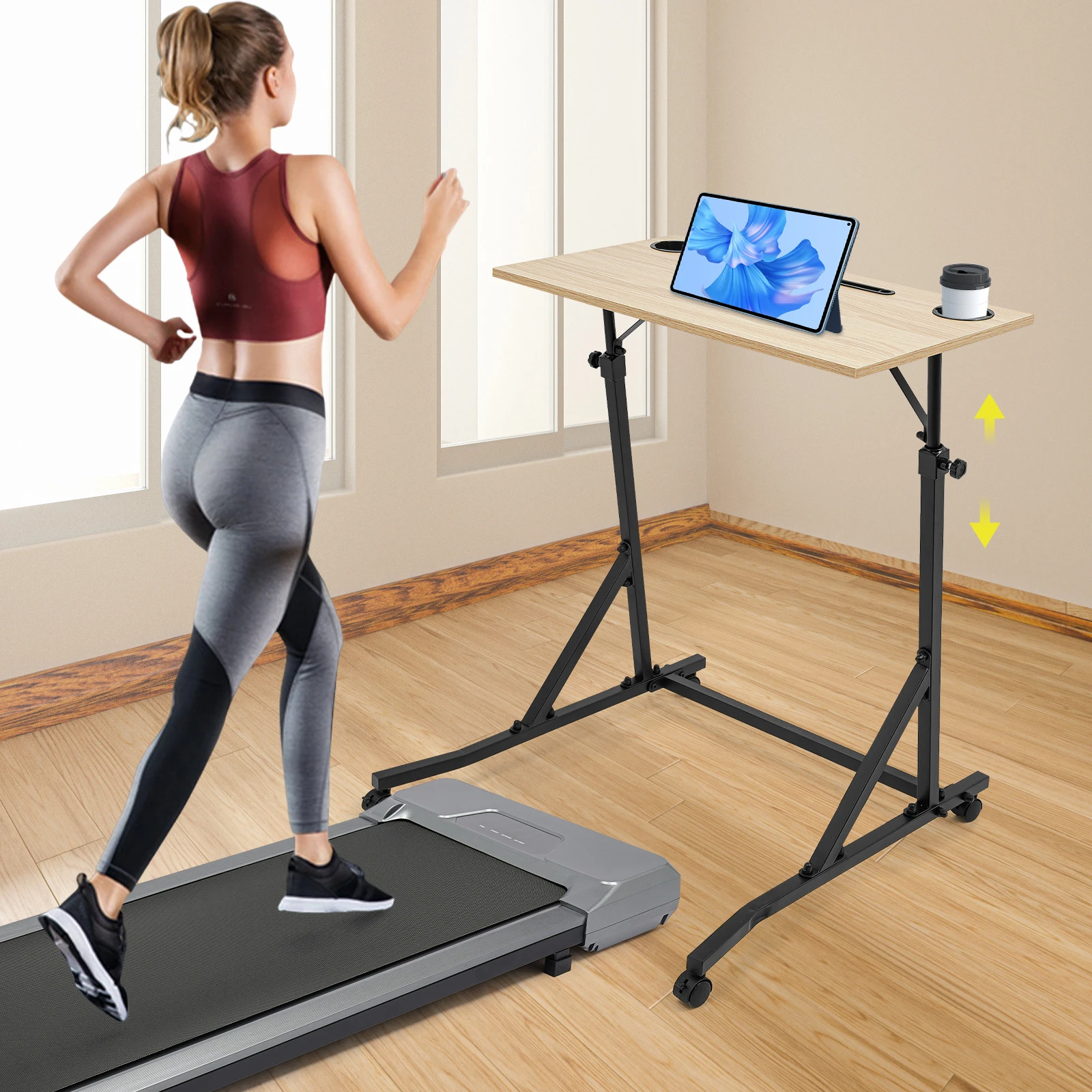 

Adjustable Bike Trainer Fitness Desk Standing Desk for Indoor Cycling and Bike Trainer Cycling Trainer Desk Fitness Desk