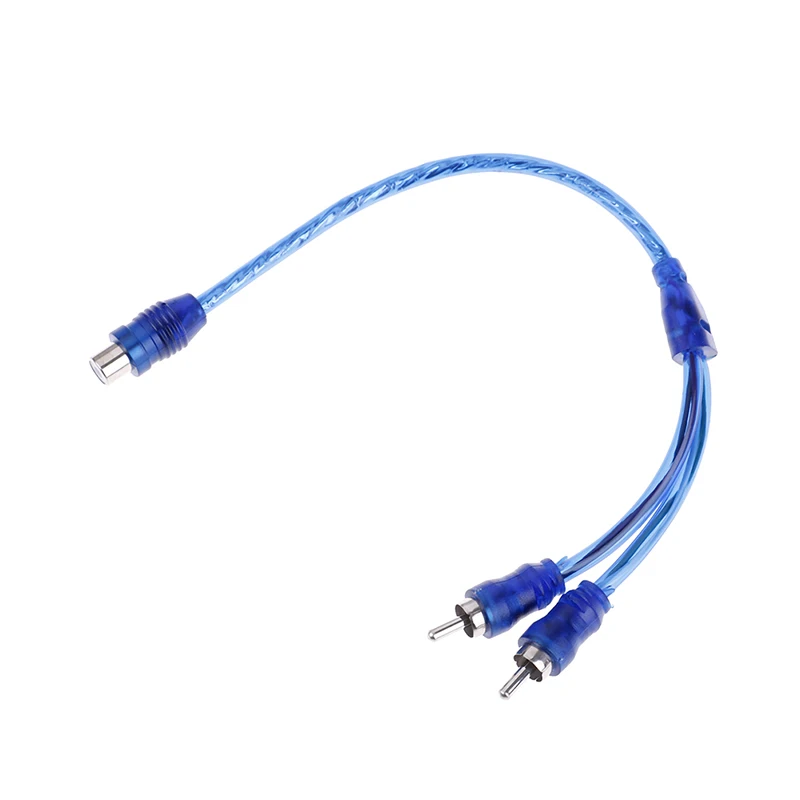 Hoge Kwaliteit 30Cm Audio 1 Rca Mannelijke Naar 2 Rca Vrouwelijke Y Splitter Kabel Converter Adapter Verlengkabel Kabel Voor Auto Mp3 Telefoon