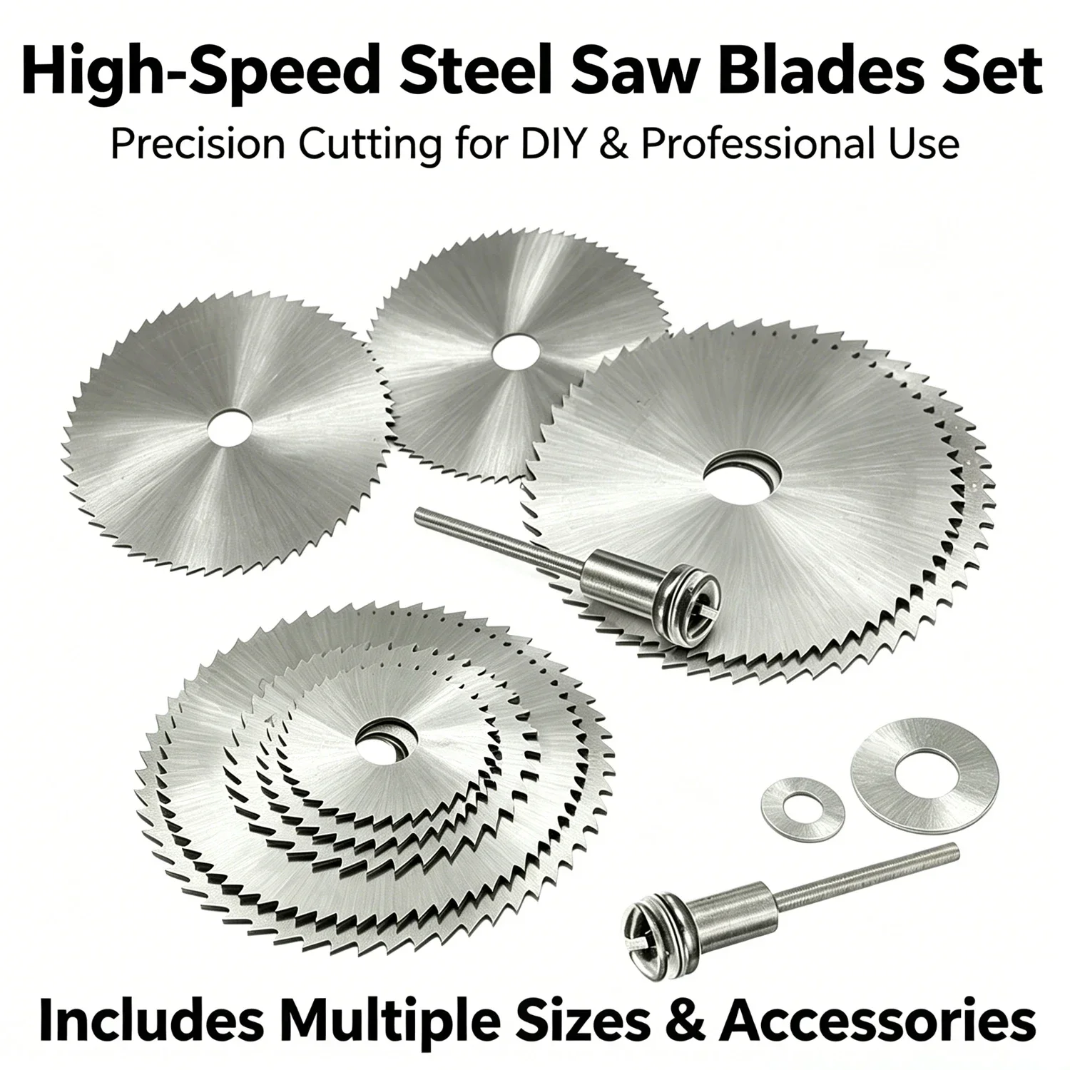 1-7Pcs 22-60mm HSS Circular Saw Blades, with Mandrel for Rotary Tool, Precision Cutter Discs Grinding Wheels Accessories