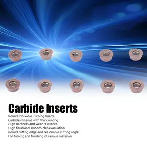 Round Turning Inserts Indexable Coated Carbide Inserts CNC Cutting Milling Tools Coated Carbide Inserts