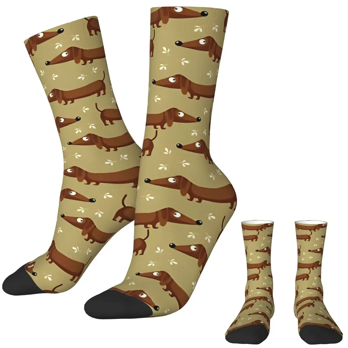 

Men Socks Quintessentials Dachshund Stockings Spring Leisure Breathable Socks Pattern Cycling Non-Slip Socks