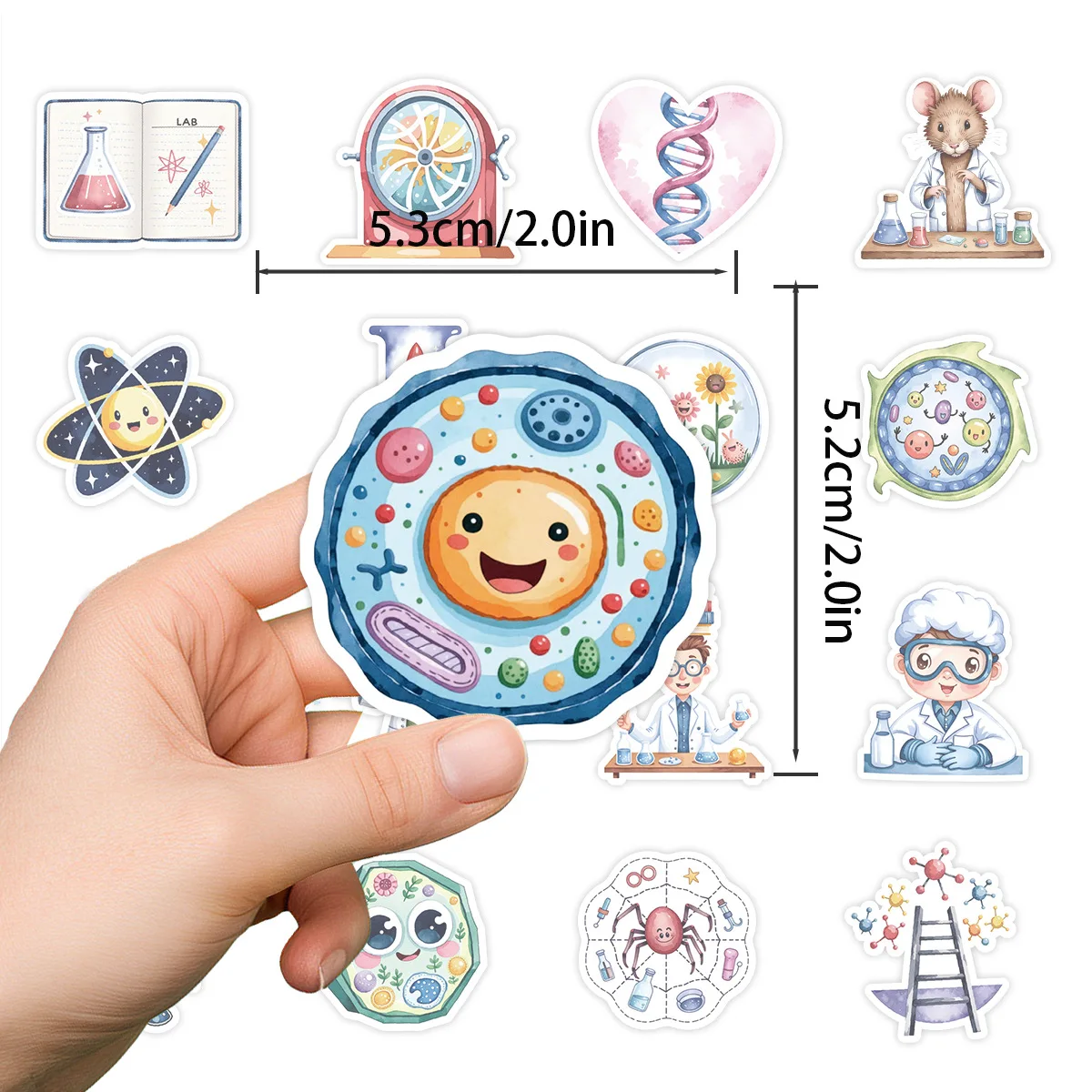 

10/30/50PCS Science Laboratory Graffiti Stickers Cartoon Fun Creative Decorative Graffiti DIY Water Cup Mobile Waterproof Decal
