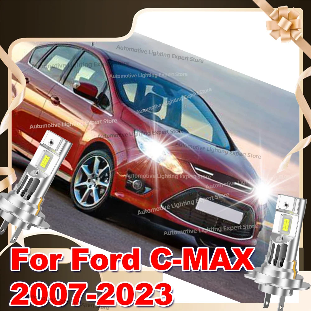 2Pc 180W High Power LED Bulb Turbo Headlight 6000K Lamp For Ford C-MAX CMAX 2007-2023 2011 2012 2013 2014 2015 2016 2017 2018