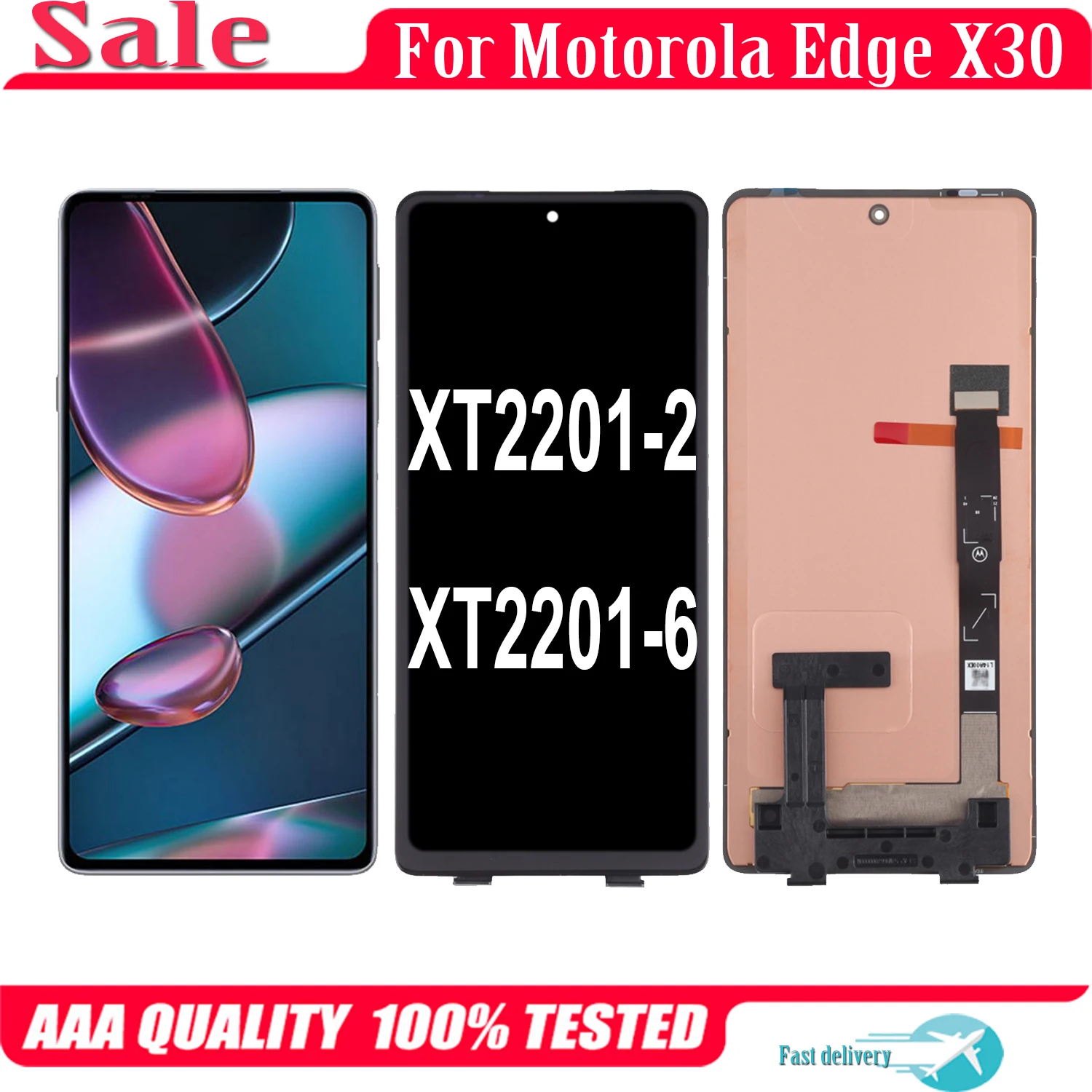 For Motorola Edge X30 XT2201-2 XT2201-6 LCD Display Touch Screen Replacement Digitizer Assembly