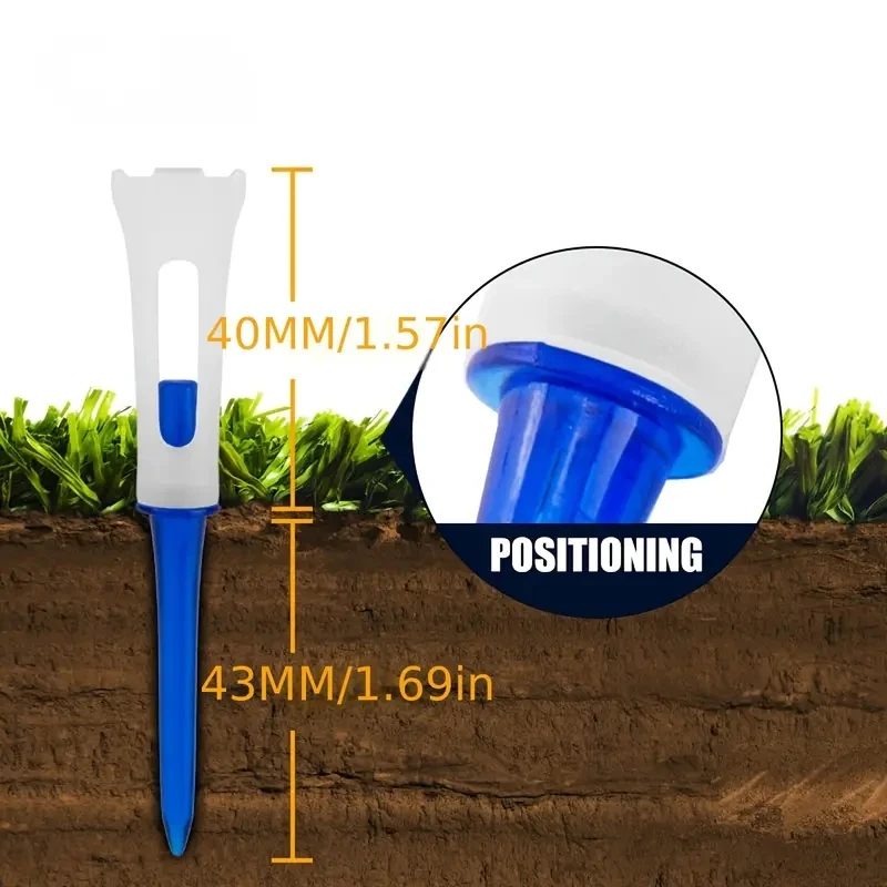 10 szt. 83mm koszulki golfowe dwuwarstwowe produkty golfowe TEE miękki klej kulki o niskiej rezystancji mieszane kolory