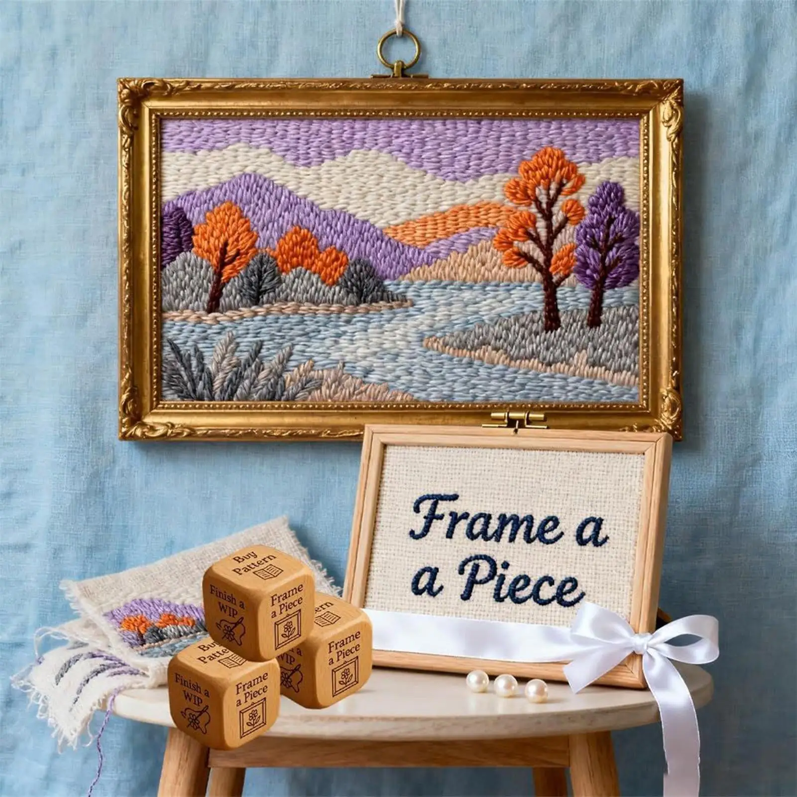 

Embroiderer Dice Wooden 6-Sided Craft Supplies Quilter's Decision Dice With Quilting Tasks For Home Travel Workshop Artwork