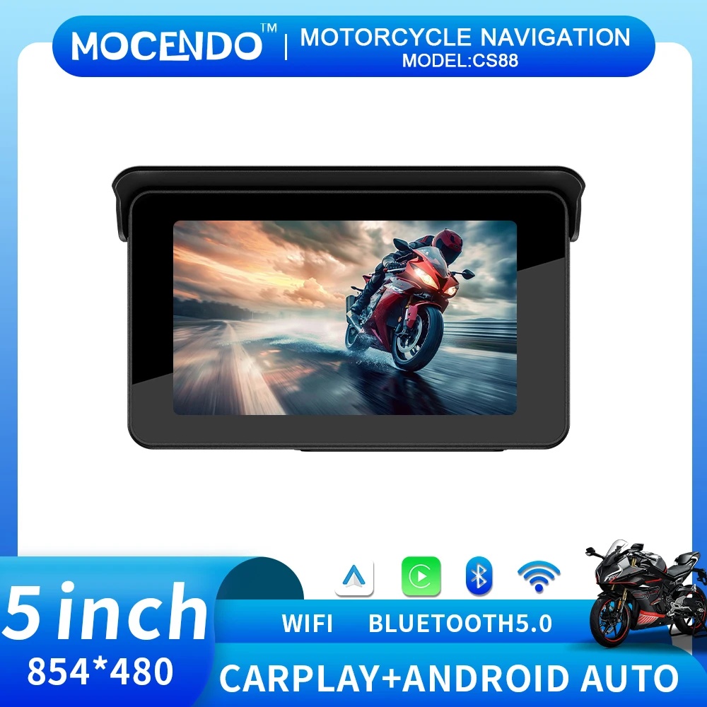 Navigation Motorcycle Waterproof Carplay Display Screen Portable Motorcycle Wireless Android Auto Monitor