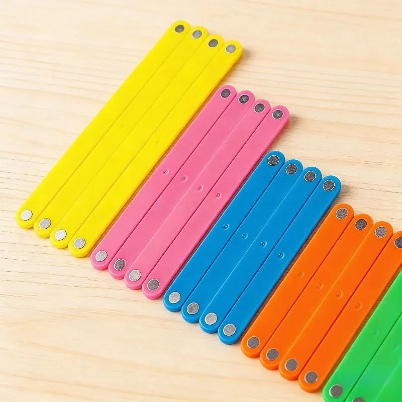 Magnetic Polygon Splicing Strips Math Learning Tool for Demonstrating Triangle Side Relationship Parallelogram Angle Teaching