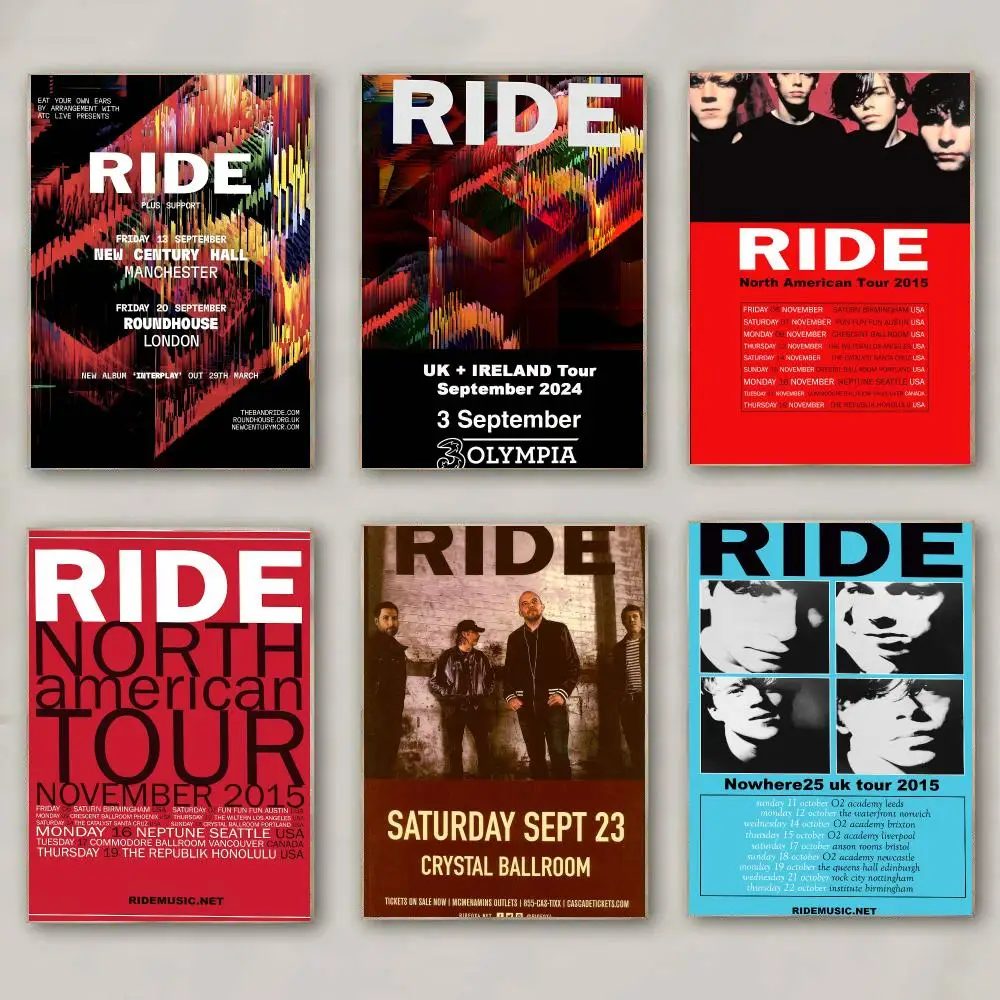 band R-Ride-E Poster Modern Wall Decal for Living Room Cafe Office Bar and Bedroom