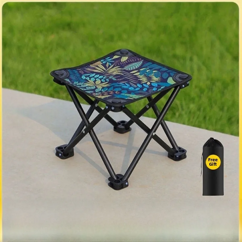 Ultra-Light Portable Outdoor Camping Chair Stool Foldable Picnic Train Bench Fishing Chair Home Use Camping Gear Low Back