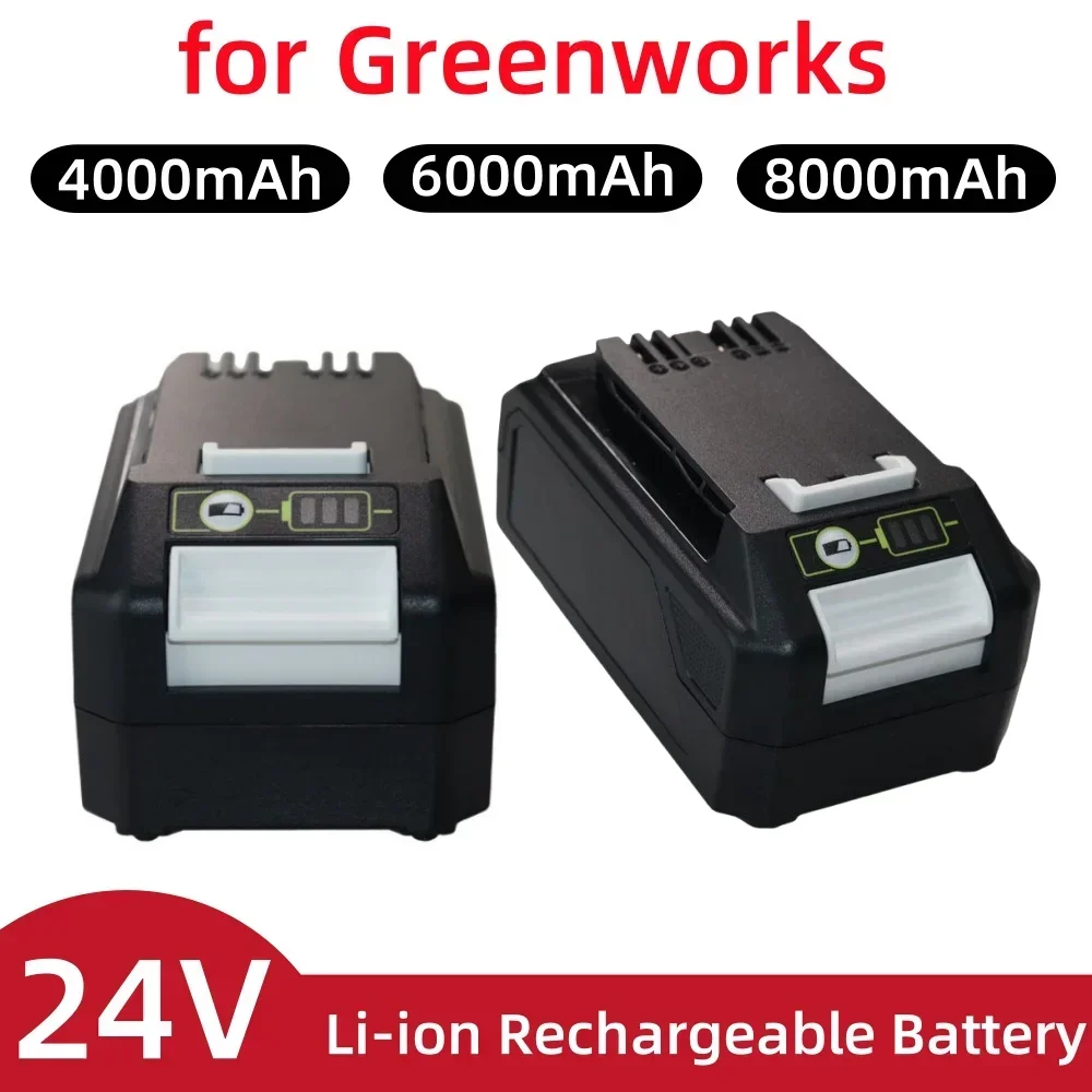 Perfect compatibility 4000/6000/8000mAh Applicable GreenWorks 24V 12J Power Tools Lithium Battery，with your electric tools