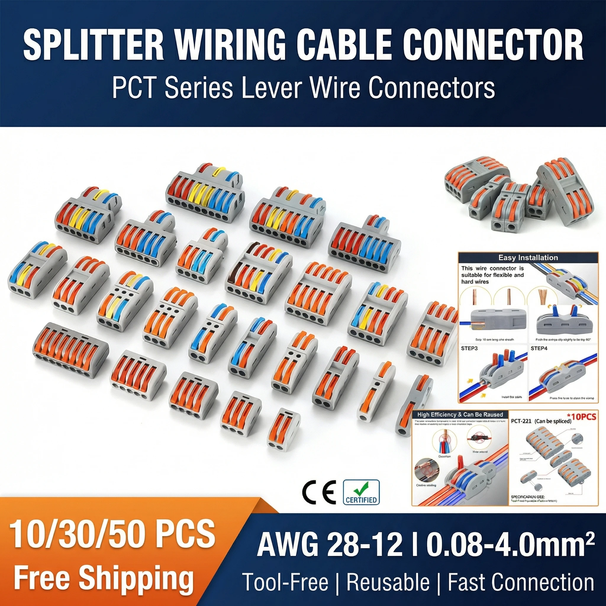 10/30/50Pcs Compact…