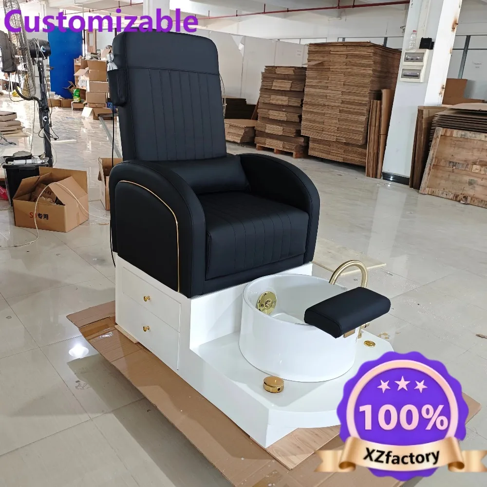 Customizable Luxury Nail Salon Spa Furniture Electric Massage Spa Sofa and Pedicure Chairs with Storage Drawer